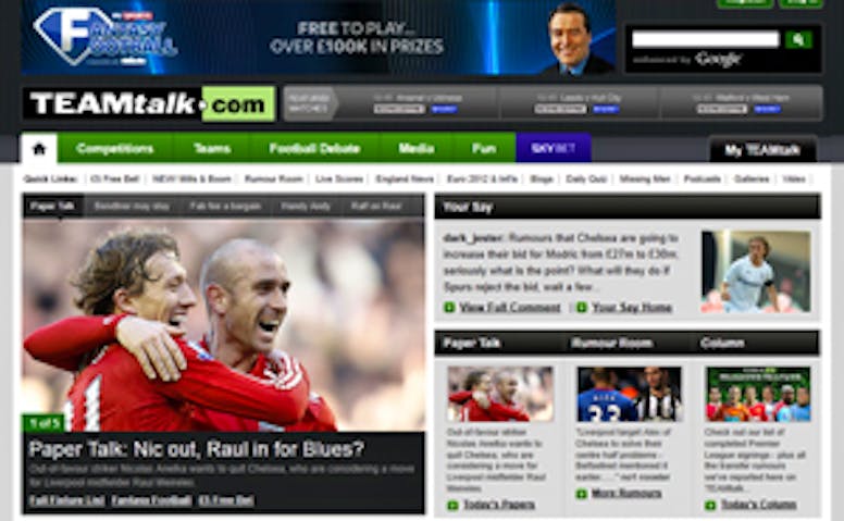 best sites for football fans the good web guide