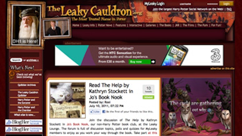 Revolutionerende Vær venlig vente Best Sites for Harry Potter Fans | The Good Web Guide