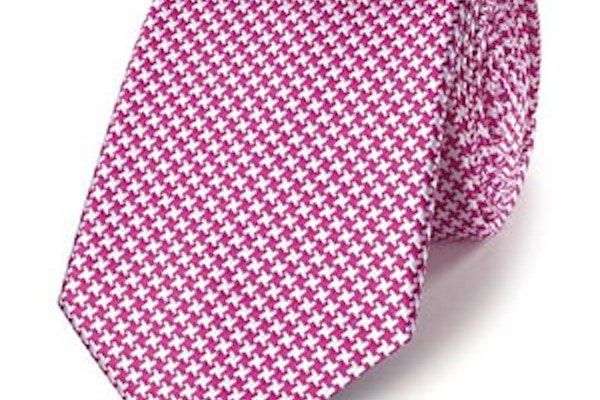 Charles Tyrwhitt For those occasions when your man wants to up the ante. 'An under-stated puppytooth texture gives this silktie style in spades.' Nick Wheeler, founder.