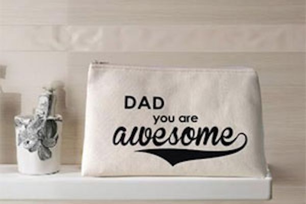 Gift Wrapped & Gorgeous <I>You Are Awesome Personalised Men’s Wash Bag</I> (£19.99), your chance to tell the man in your life how awesome he is!  He doesn’t have to be your Dad of course as you can personalise this handsome wash bag with any name.  Handmade in Britain, a genius Christmas gift for men. With <b>10% off</b>, quoting <b>GWG10</b>. Ends 1 Dec 2015.