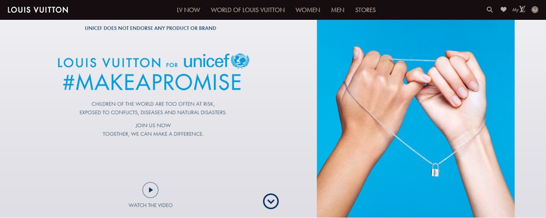 Unicef and Louis Vuitton Join Forces | The Good Web Guide