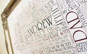More Than Words Homes category. A vibrant site offering personalised artwork.