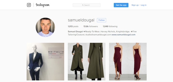 Samuel Dougal on Instagram