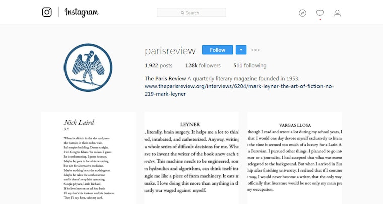 Paris Review on Instagram