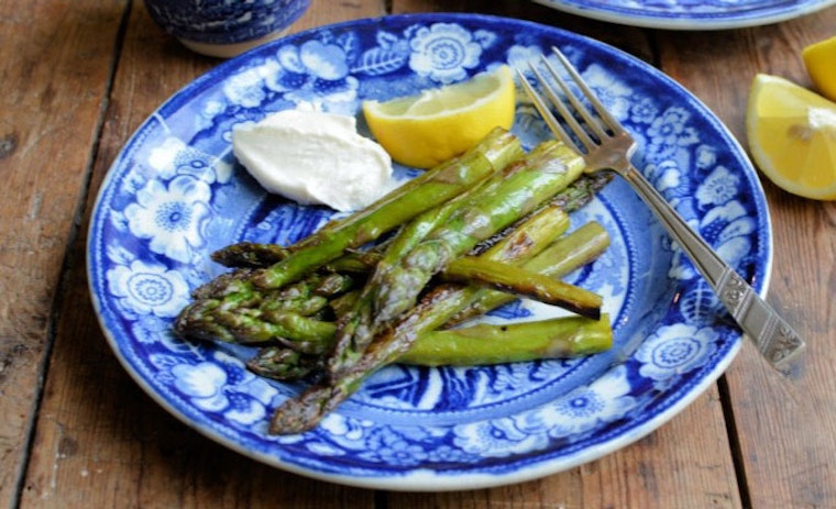 Grilled Asparagus with Aioli by Lavender and Lovage