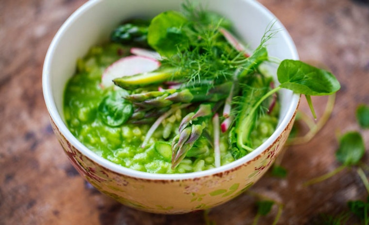 Asparagus Risotto Verde by Family Style Food