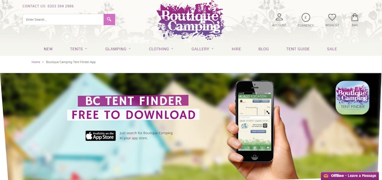 Boutique Camping App