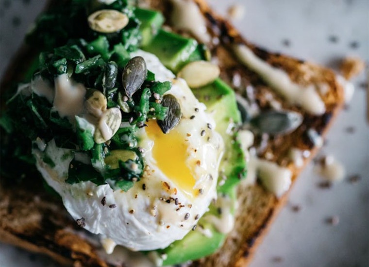 Kale Tapenade with Avocado Egg Toast from Hello Skinny