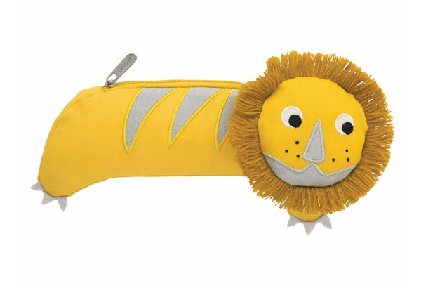 Novelty Lion Pencil Case Fill this yellow felt lion pencil case with sharp new pencil crayons and a gimmick rubber. Just look at that cheery face.