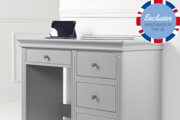 Archie Desk Nothing like a grown up looking desk to get them doing their homework, this one, from the Archie collection, is painted in grey but other colours are  available. £595