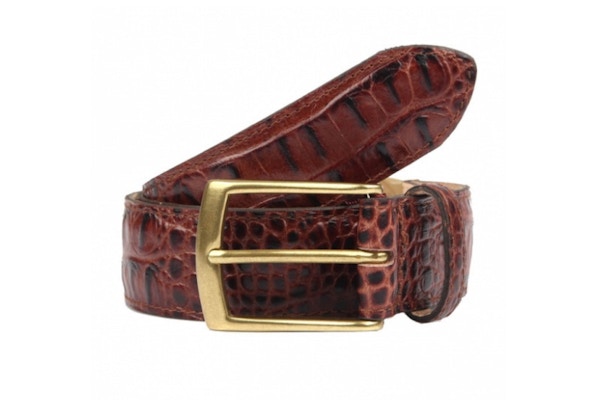 Dents Don’t think of a belt as an afterthought; let it make a statement. This crocodile print belt from Dents oozes masculine coolness.