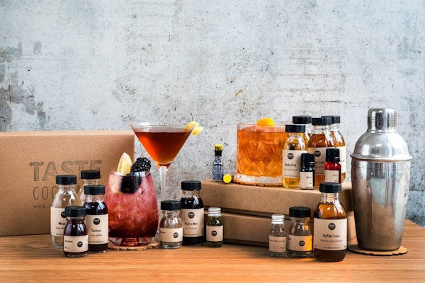 TASTE Cocktails For the cocktail lover or wannabe mixologist, a monthly box containing premium ingredients, recipes and information about the history of the drinks. From £210 for six month membership.