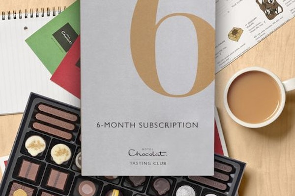 Hotel Chocolat A delicious box of chocolates (dark, milk, flavoured - name your poison) will arrive each month. Tasting Club Monthly Curated Collection, from £25.50