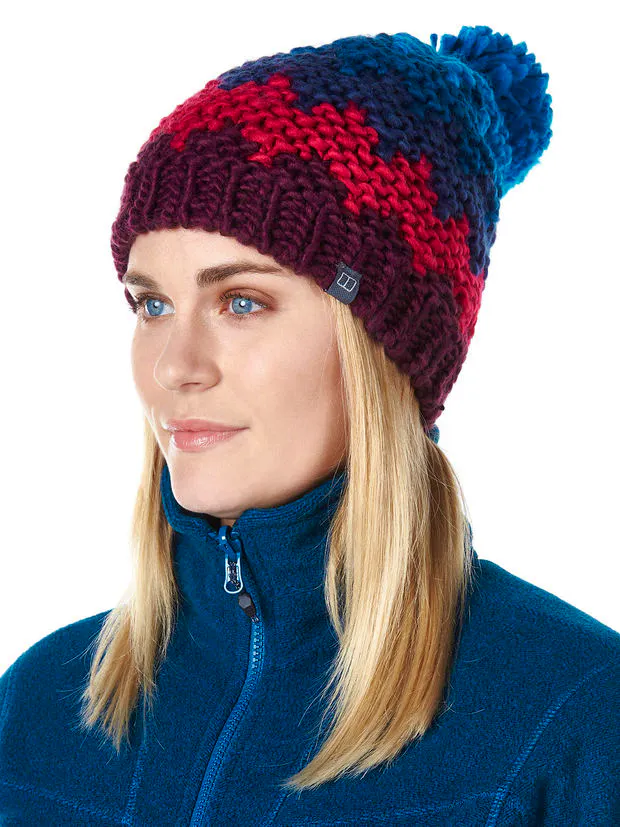 Women’s Hartland Beanie No getting away from pom poms this year! Not only is this Icelandic acrylic knit Hartland Beanie super cool to look at, it is also very warm.