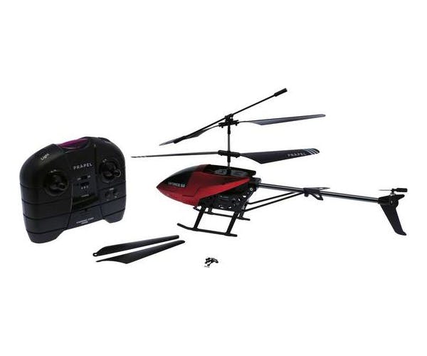 Propel N-Force 2 3.5 Channel RC Helicopter This affordable remote-controlled helicopter has seven minute flight time, with a nine metre range from the controller. Perfect for beginners and enthusiasts, it can travel up, down, backwards, forwards, left and right.