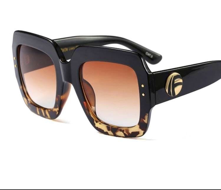 Black Leopard Oversize Glasses £35 