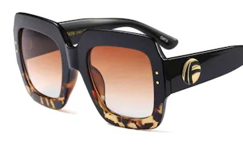 Black Leopard Oversize Glasses £35