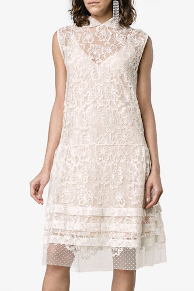 Sleeveless Lace Midi Dress by Miu Miu Browns Fashion, £2070