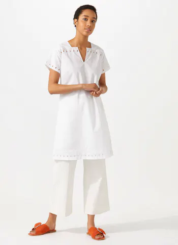 Cut Out Embroidery Beach Dress