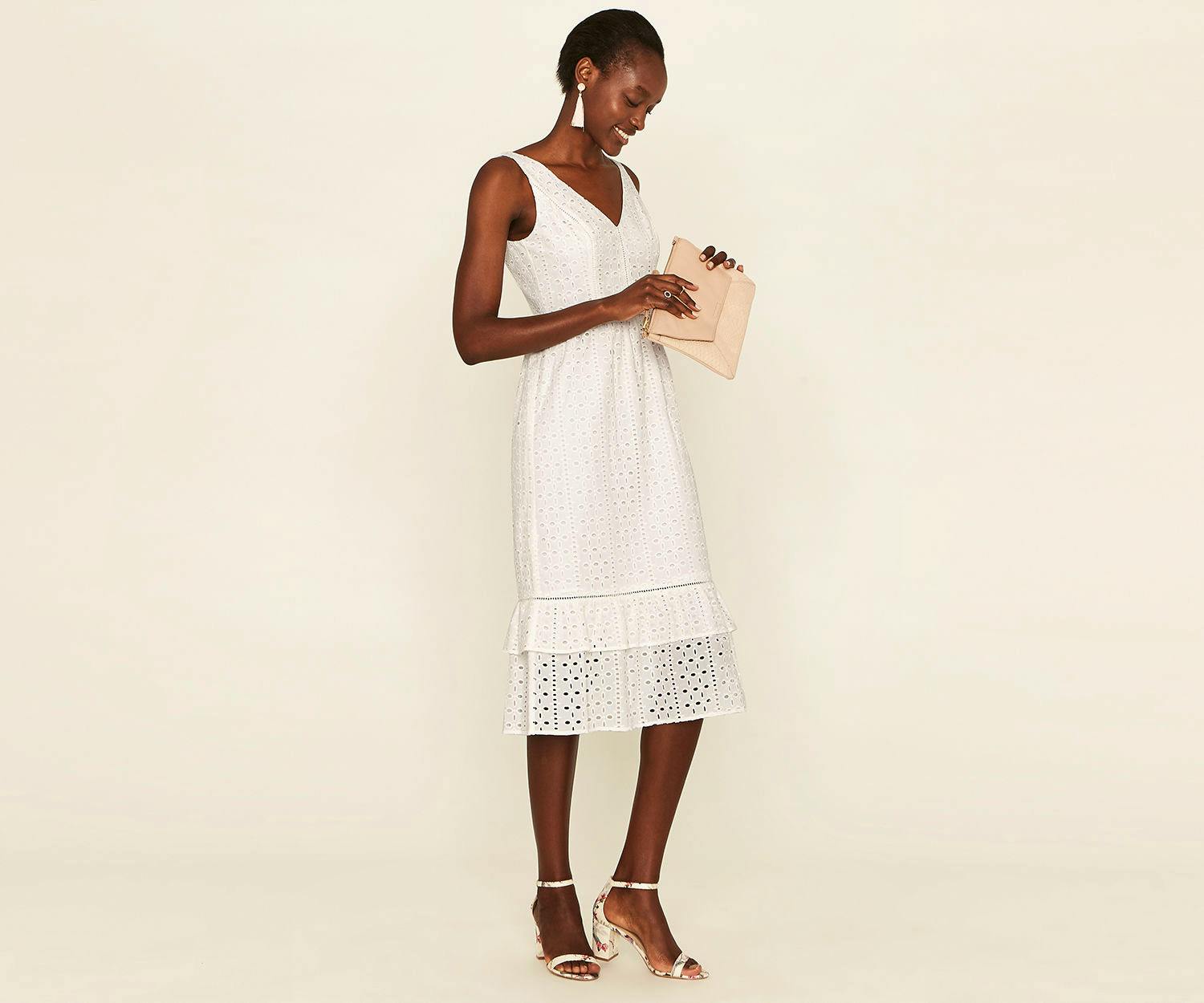 Broiderie Midi Dress Oasis, £65