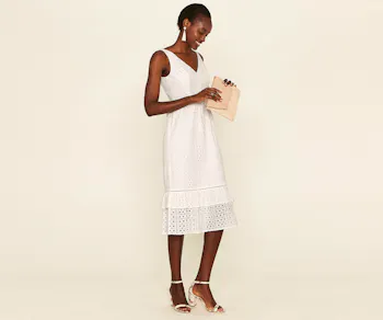 Broiderie Midi Dress
