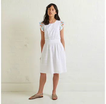 Botanical Embroidered Dress