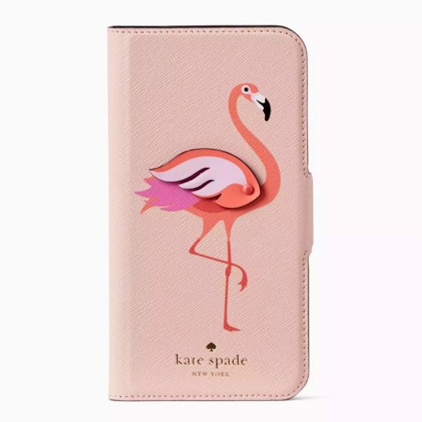 Flamingo Applique Folio iPhone X-Case Kate Spade, £85