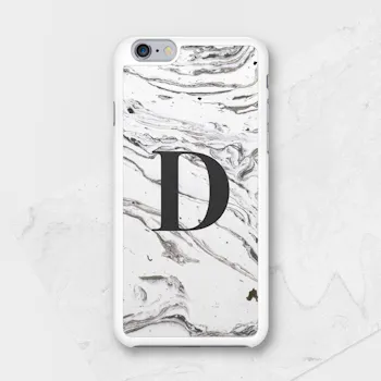 Marble Mono – Personalised Initials iPhone Case