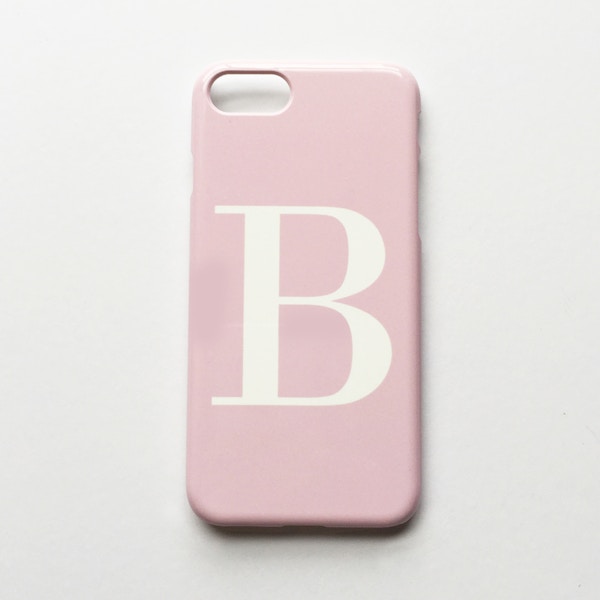 Soft pink and white alphabet phone case Rianna Phillips, £24