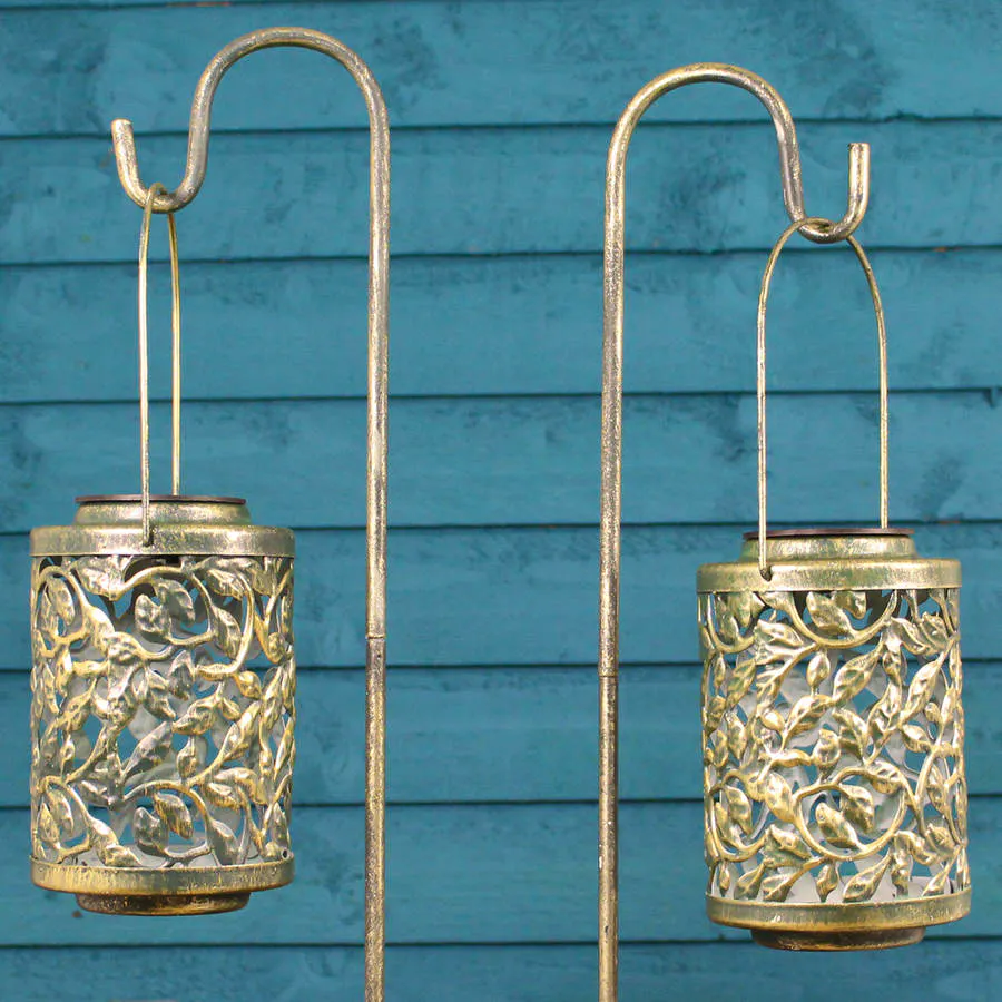 Pair of solar powered garden lanterns, Garden Selections, £19.99