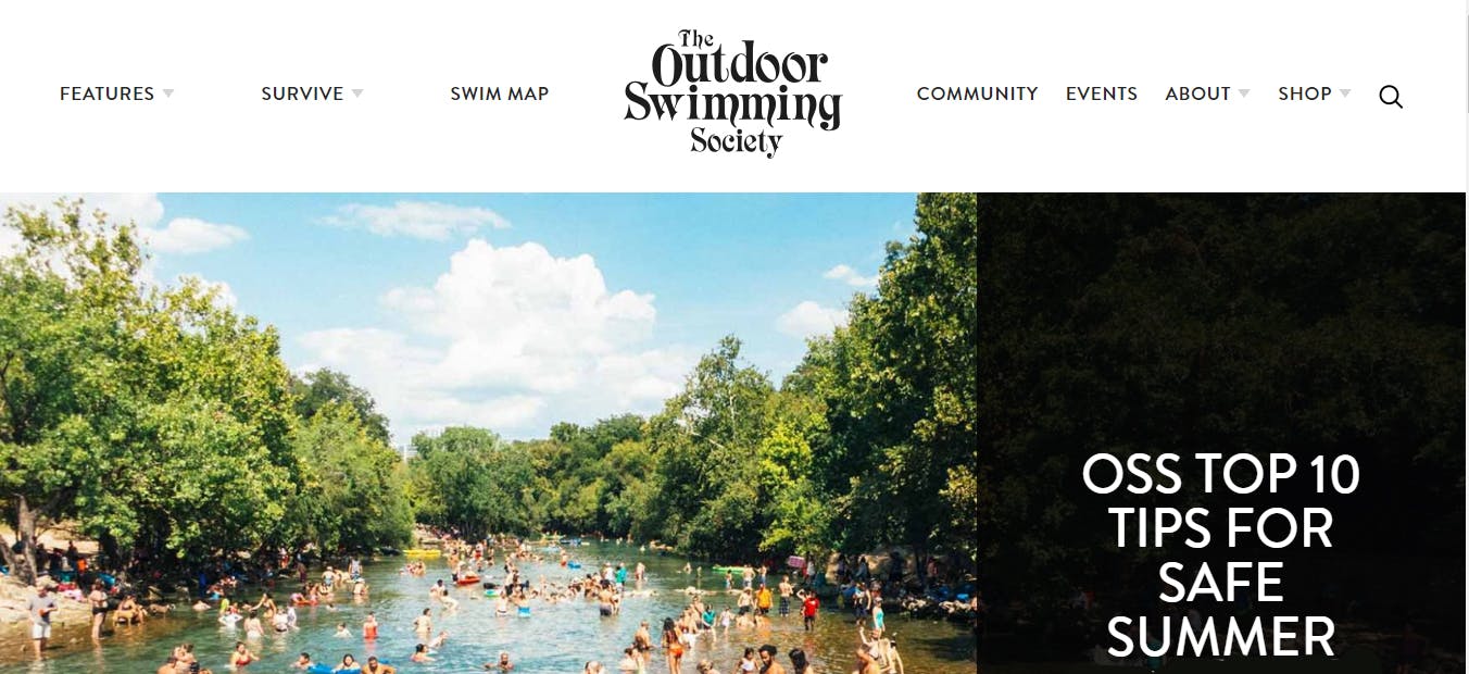 outdoor swimming society shop