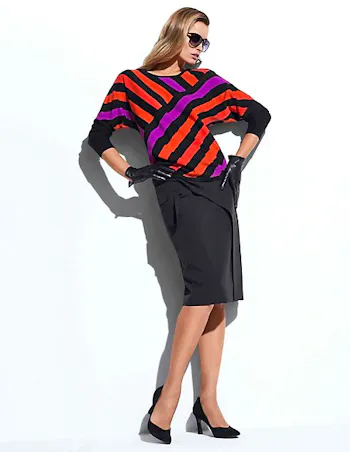 Brightly Coloured Striped Jumper