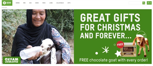 Best sites for gift vouchers & subscriptions - Oxfam