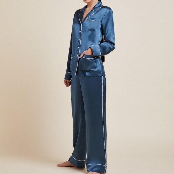 Coco Peacock Silk Pyjamas £395, Olivia Von Halle