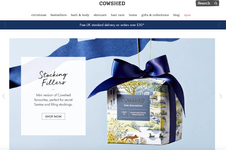 Best Sites for Gift Vouchers - Cowshed