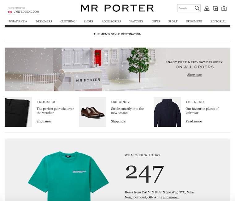 Best Sites for Gift Vouchers - Mr Porter