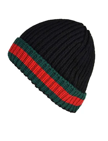 Gucci Web Trim Beanie Hat