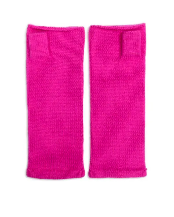 Cashmere Wrist Warmers in Neon Pink £45, Bricks & Stitches
