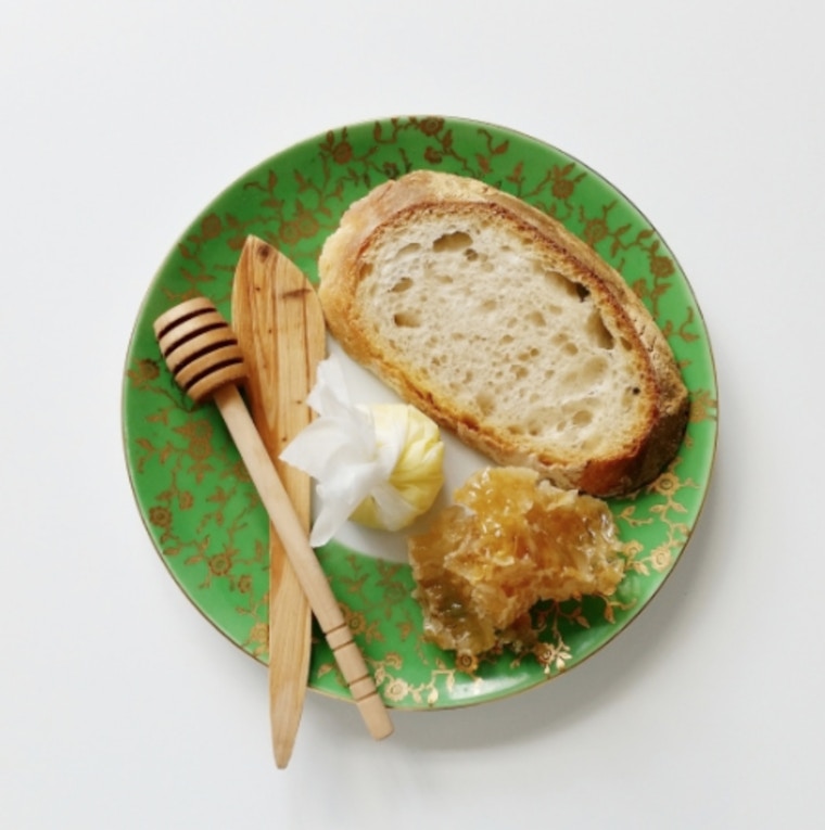 Valentine’s Day Breakfast Bread Butter Honey Little Library Cafe