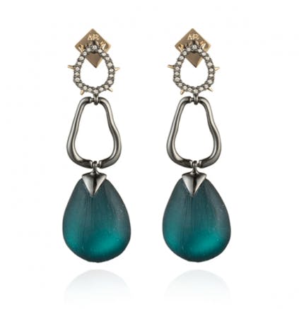 Alezis Bittar, Crystal Encrusted Lucite Drop Earrings £166, EC ONE