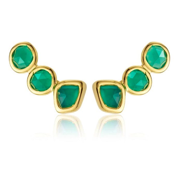 Siren Climber Earrings £135, Monica Vinader