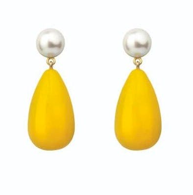 Yellow Drop Earrings £155, Wolf & Badger