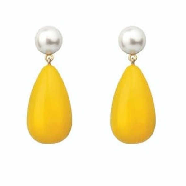 Yellow Drop Earrings £155, Wolf & Badger