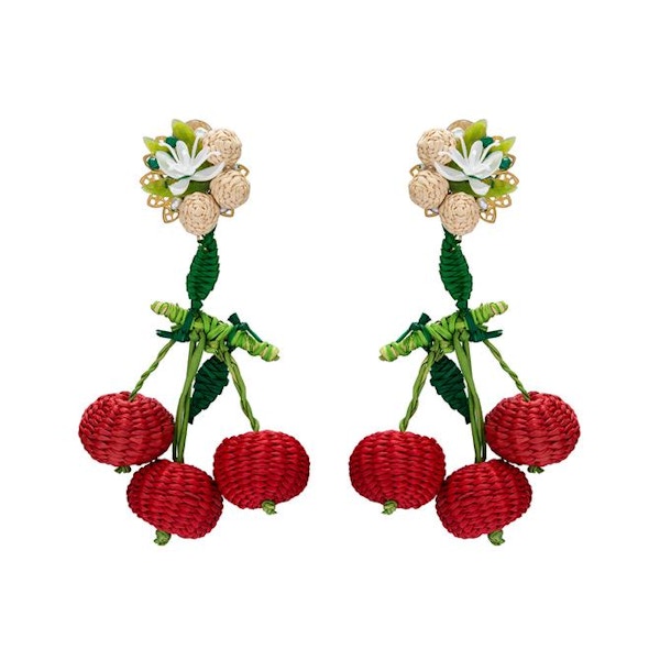 Mercedes Salazar Cherry Earrings £120, Koi Bird