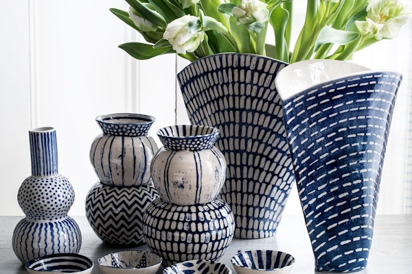 Dash Fan Ceramic Vase £110, Wicklewood