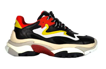 ASH Addict Black Leather and Red Mesh