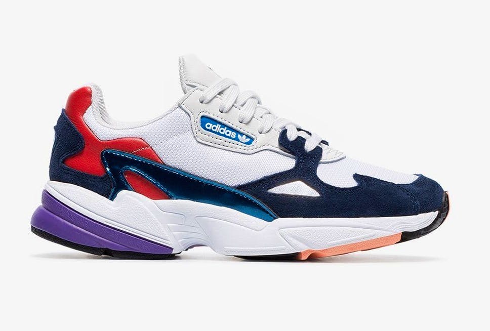 Adidas White Falcon Grunge Suede Sneakers £85, Browns