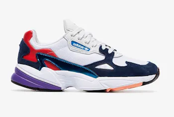 Adidas White Falcon Grunge Suede Sneakers