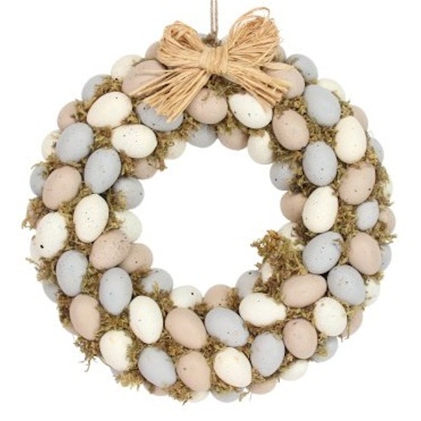 Gisela Graham, Pastel Moss Egg Wreath £16.99, Gifts From Handpicked