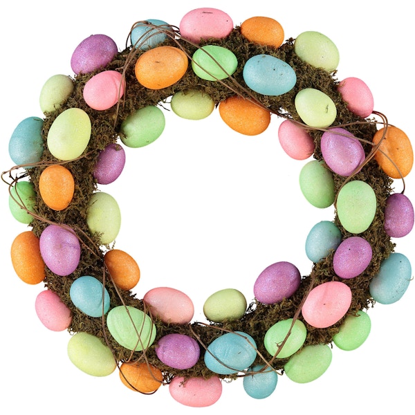 Multicoloured Egg Wreath £14.99, T K Maxx
